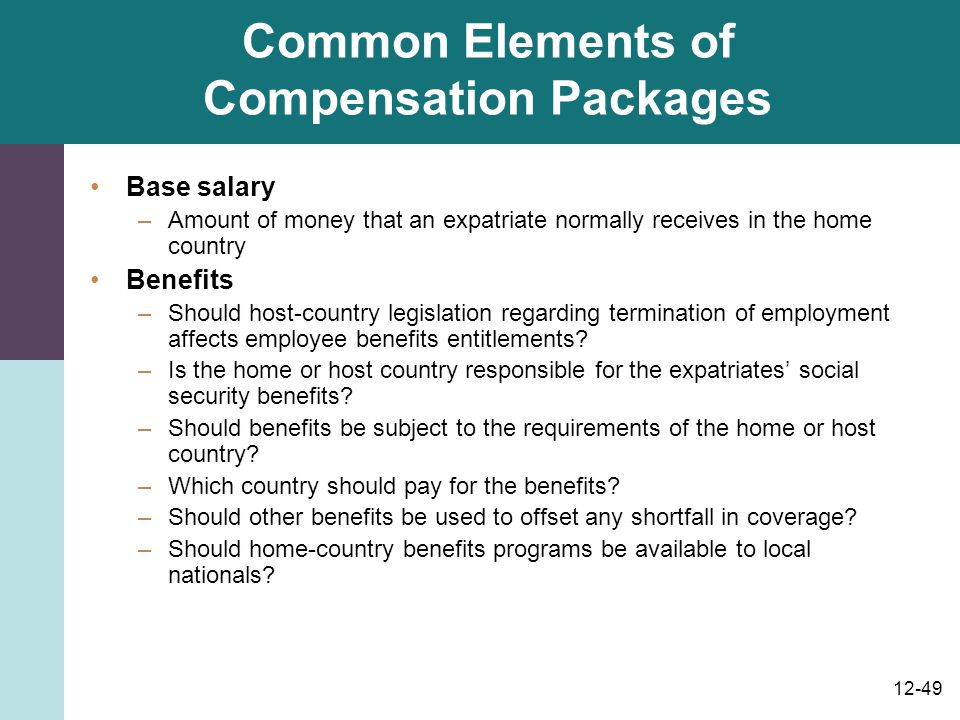 Key Compensation Components